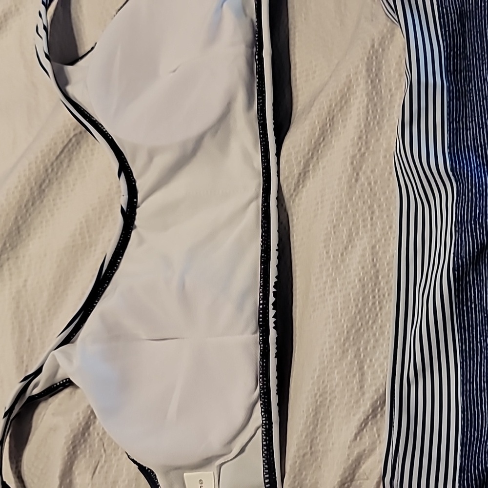 NWOT lines of design angled slimming bust enhancing bikini swim suit halter - Picture 10 of 11